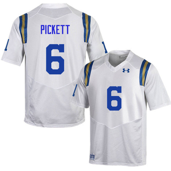 Men #6 Adarius Pickett UCLA Bruins Under Armour College Football Jerseys Sale-White